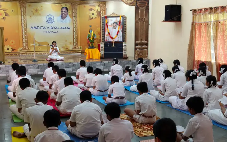 Chanting shlokas, spreading peace β our young learners celebrated Gita Jayanti with grace.