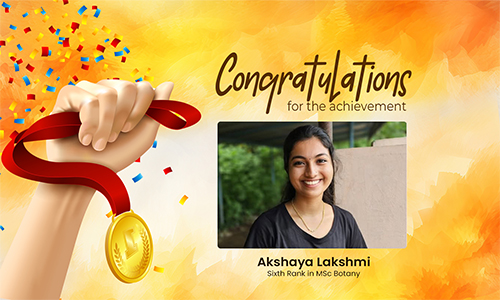 Akshaya Lakshmi Achieves Sixth Rank in MSc Botany at M G University