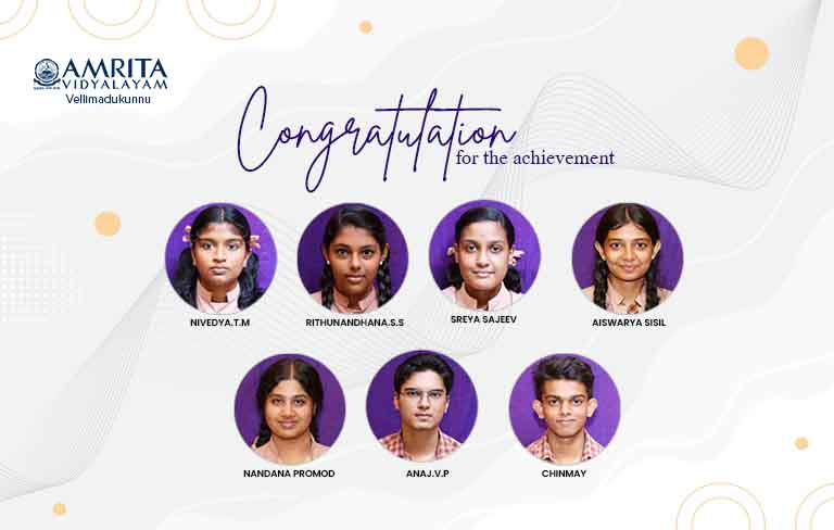 Amrita Vidyalayam, Vellimadukunnu Shines in CBSE 2024-25 Results