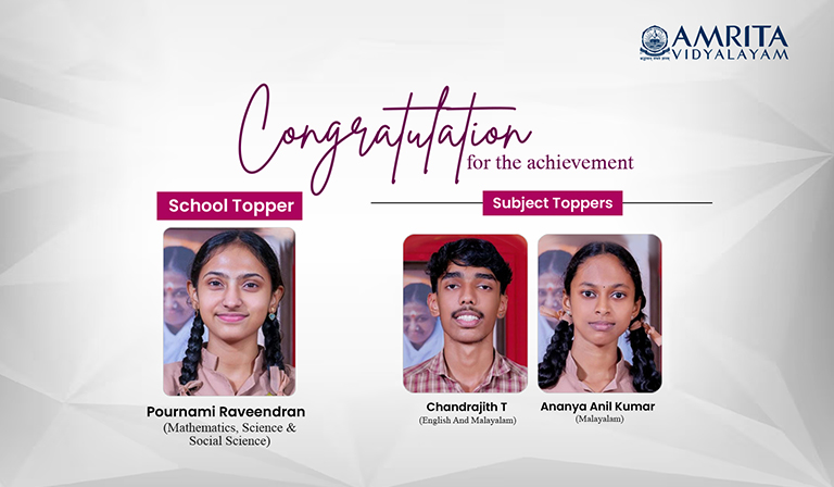 Amrita Vidyalayam Manjeri Scores Exceptional CBSE Examination Results for 2024-2025