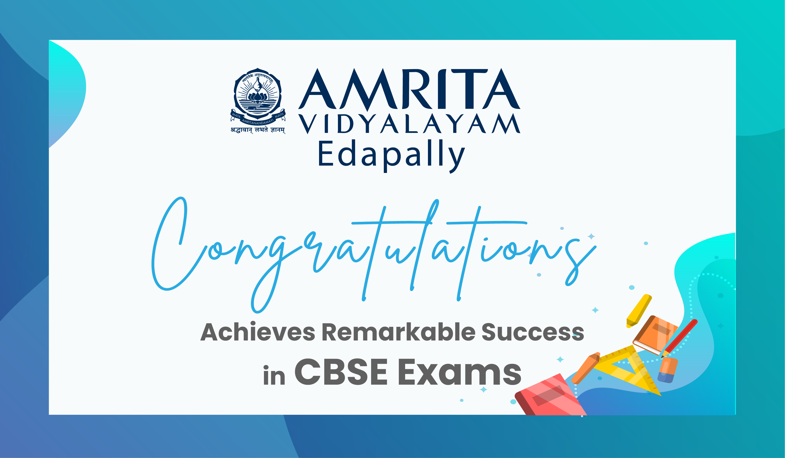 Amrita Vidyalayam Edapally Achieves Remarkable Success in CBSE Exams
