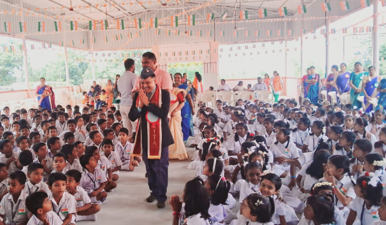 Independence day was celebrated at Amrita Vidyalayam, Thuckalay
