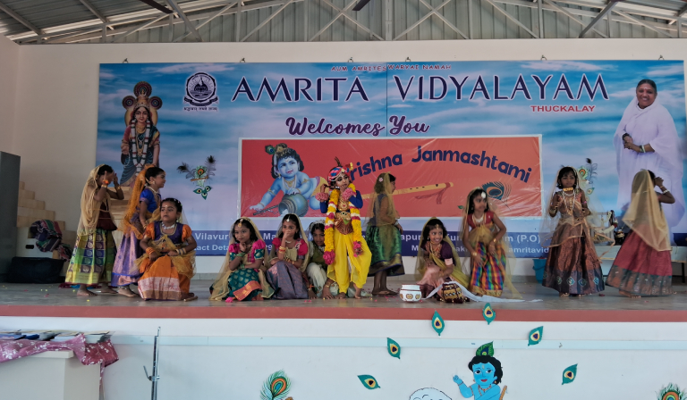 The Krishna Jayanthi Celebration was held at Amrita Vidyalayam, Thuckalay