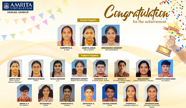 Amrita Vidyalayam Kakkad Celebrates CBSE Result 2025-26 