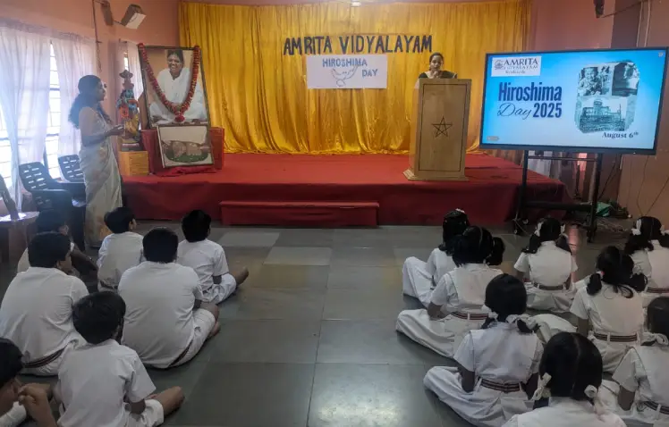 Hiroshima Day Observance at Amrita Vidyalayam kozhikode