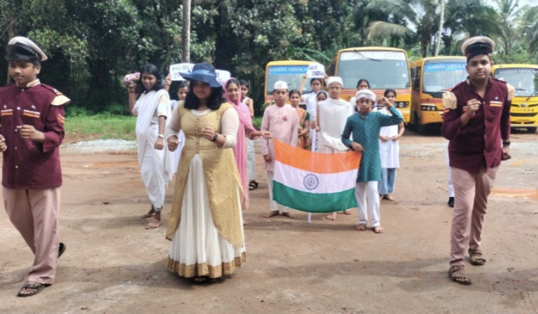 Amrita Vidyalayam Koyilandy Commemorates Quit India Movement with Great Fervour