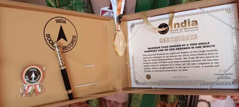 Breaking boundaries and making history! We are very proud to announce the India Book of Records holder from our school