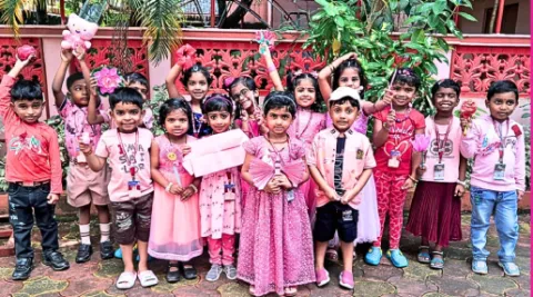 Pink Colour Day Celebrated at Amrita Vidyalayam Pathanamthitta