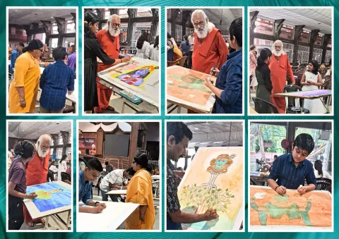 Gitamritam Painting Competition at Amritapuri