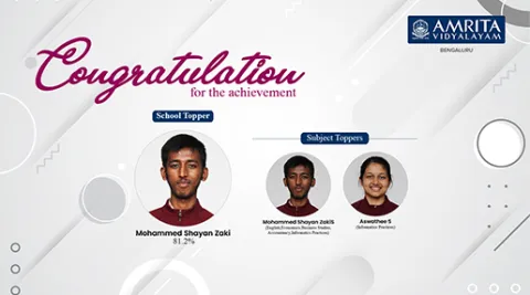 Amrita Vidyalayam Bangalore Celebrates Exceptional Results in CBSE Exams