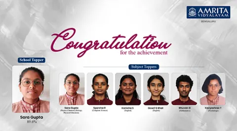 Amrita Vidyalayam Bangalore Celebrates Exceptional Results in CBSE Exams