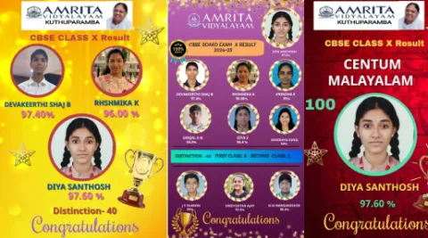 Amrita Vidyalayam Kuthuparamba Achieves 100% Success in CBSE Class X Results 2024-25