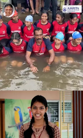 Amrita Vidyalayam Edappally Celebrates a Historic Swimming Feat by Niveditha P B