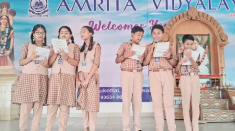 Sanskrit day and Rakshabandhan was celebrated at Amrita Vidyalayam Thuckalay