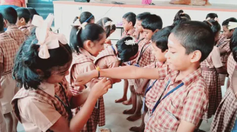 Sanskrit day and Rakshabandhan was celebrated at Amrita Vidyalayam Thuckalay