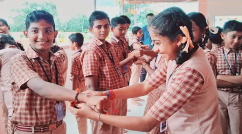 Sanskrit day and Rakshabandhan was celebrated at Amrita Vidyalayam Thuckalay