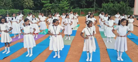 Amrita Vidyalayam, Thuckalay celebrated International Yoga Day