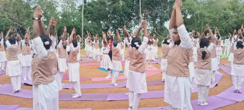 Amrita Vidyalayam, Thuckalay celebrated International Yoga Day