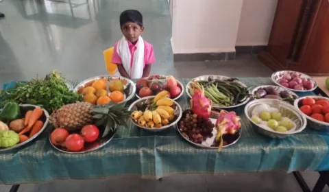 KG Kids Celebrate Fruits and Vegetables Day 2024 - Kirumampakkam