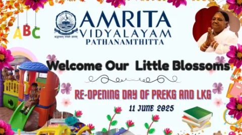 LKG & Pre-KG Reopen at Amrita Vidyalayam, Pathanamthitta – 2025