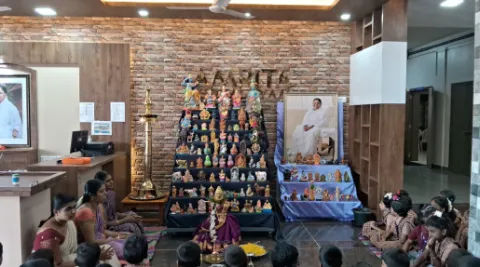 Vijayadashami was celebrated in Amrita Vidyalayam Thuckalay 