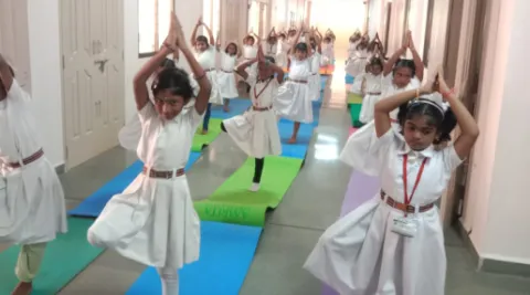 International Yoga Day was celebrated at Amrita Vidyalayam, Thuckalay