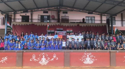 Amrita Vidyalayam, Davanagere Scouts and Guides Pay Heartfelt Tribute on Kargil Vijay Diwas       