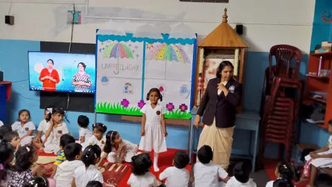 Amrita Vidyalayam, Perumbavoor celebrated Umbrella Day 
