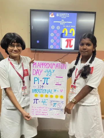  Amrita Vidyalayam Thalassery celebrated Pi Approximation Day