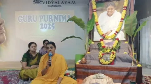 Guru Poornima Celebration 2025 at Mata Amritanandamayi Devi Math Davanagere
