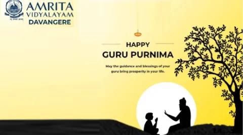 Guru Poornima Celebration 2025 at Amrita Vidyalayam Davanagere