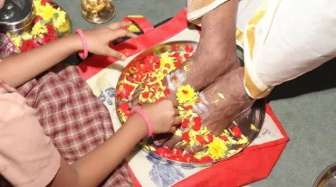 Guru Poornima Celebration 2025 at Amrita Vidyalayam Davanagere