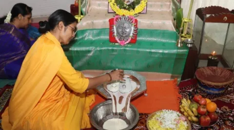 Guru Poornima Celebration 2025 at Amrita Vidyalayam Davanagere