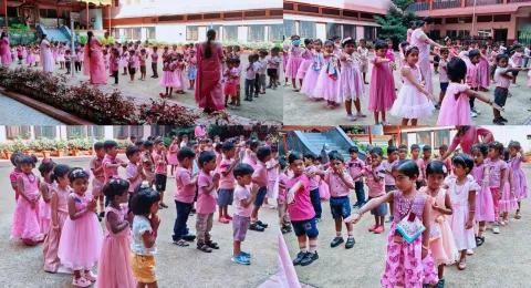 Amrita Vidyalayam, Pathanamthitta joyfully celebrated Umbrella Day and Pink Day