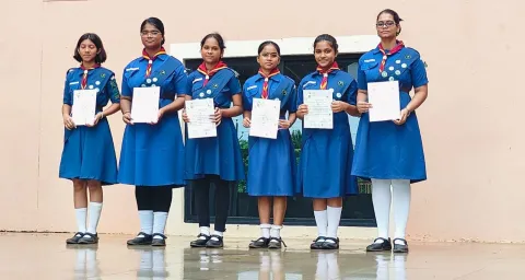Amrita Vidyalayam Odisa Students Honored with Rajya Puraskar for Scouts and Guides