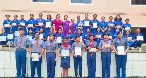 Amrita Vidyalayam Odisa Students Honored with Rajya Puraskar for Scouts and Guides