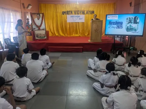 Hiroshima Day Observance at Amrita Vidyalayam kozhikode