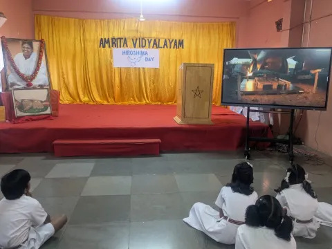 Hiroshima Day Observance at Amrita Vidyalayam kozhikode