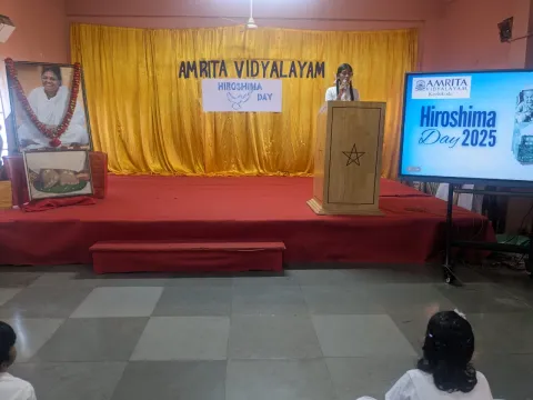 Hiroshima Day Observance at Amrita Vidyalayam kozhikode