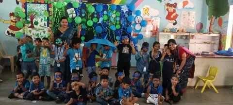 Amrita Vidyalayam Odisha celebrates Green and Blue Day