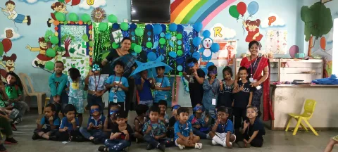 Amrita Vidyalayam Odisha celebrates Green and Blue Day
